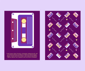 Colorful geometric 80's background