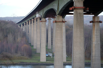 Autobahnbrücke über den Kiel-Canal bei Rendsburg / GE