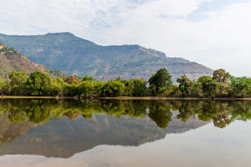Fototapeta na wymiar Wild mountains panorama Laos