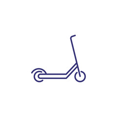 Scooter line icon. Push-bicycle on white background. Sport concept. Vector illustration can be used for topics like sport, active lifestyle, entertainment