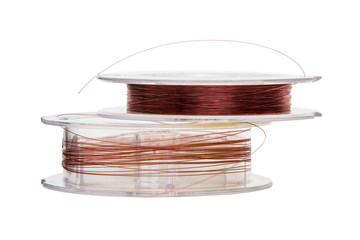 Fishing line on white background