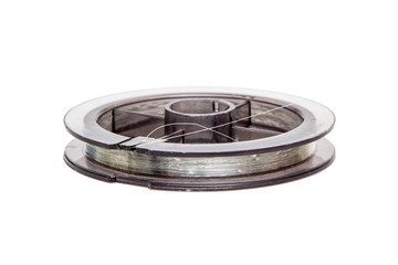 Fishing line on white background