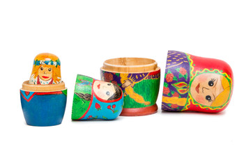 Matryoshka isolated on white background