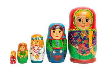 Matryoshka isolated on white background