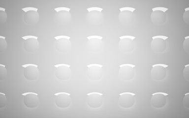 White smooth abstract architectural background whith gray lines . 3D illustration and rendering