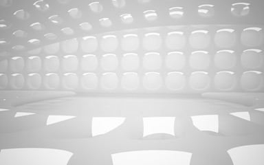 Fototapeta premium White smooth abstract architectural background whith gray lines . 3D illustration and rendering