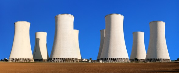 Nuclear power plant cooling towers Jaslovske Bohunice