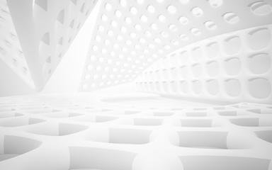 White smooth abstract architectural background whith gray lines . 3D illustration and rendering