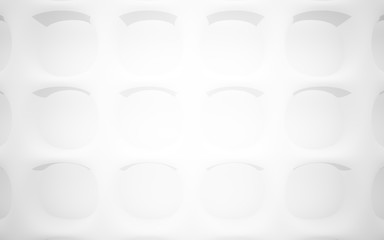 White smooth abstract architectural background whith gray lines . 3D illustration and rendering
