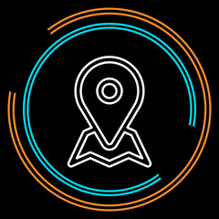 Simple location Thin Line Vector Icon