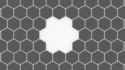 abstract background with hexagonal formation with 3D effect