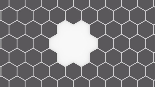 abstract background with hexagonal formation with 3D effect