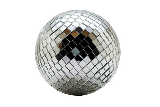 Mirror Disco Ball Isolated On White Background