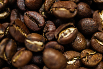 Fresh roasted Arabica coffee beans. Great backgroung. Good for wallpapers or photobackground.