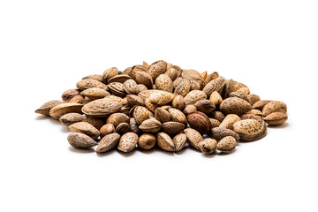 Almond isolated on white