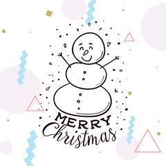 Fototapeta premium Merry Christmas typography.