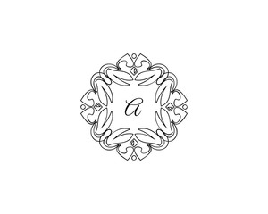 A Letter logo, Monogram Design Elements, Line Art Logo Design