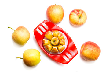 Apple cutter isolated on white