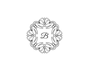 B Letter logo, Monogram Design Elements, Line Art Logo Design