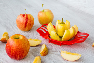 Apple cutter isolated on white