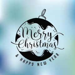 Merry Christmas typography.