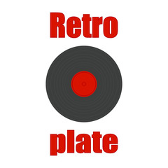 Musical plate. Logo. Vector illustration. EPS 10.