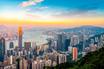 Hong Kong City Skyline and Architectural Landscape.. - obrazy, fototapety, plakaty