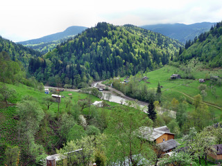 village in the Ukrainian Carpathians