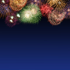 Silvester Feuerwerk Sylvester Neujahr Textfreiraum Copyspace Quadrat Neues Jahr Neuen Neu