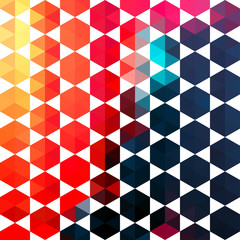 Retro pattern of geometric shapes. Colorful mosaic backdrop. Geometric hipster retro background, place your text on the top of it. Retro triangle background. Retro pattern of geometric shapes. EPS 10.