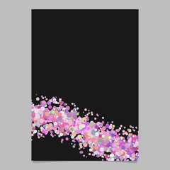 Abstract blank wavy sprinkled confetti dot flyer background template - vector page design © David Zydd