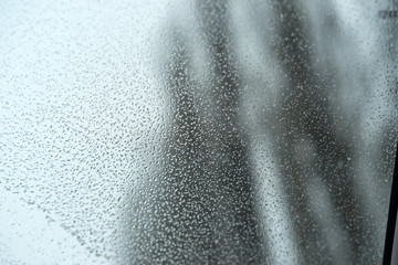 The side window of the car in the winter, drops ,misted and doesn't open or froze