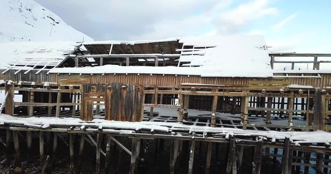 Old fishing pier in the north.