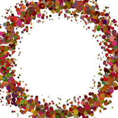 Abstract blank sprinkled confetti circle background - vector graphic