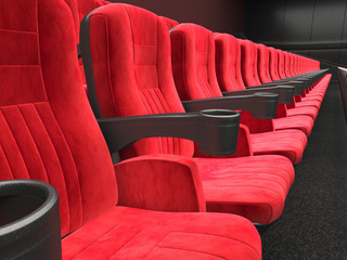 Obraz premium 3D rendering modern cinema