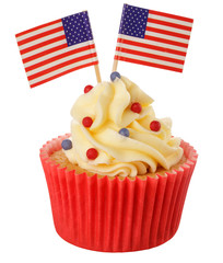 CUPCAKES WITH AMERICAN FLAG