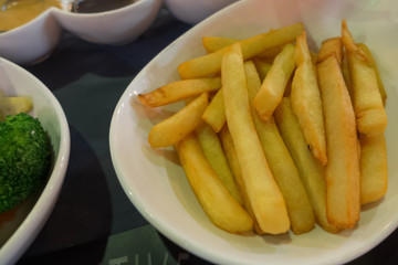 french fries on a plate