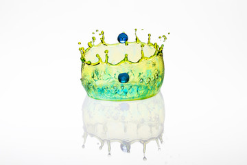 abstract background of splash of color water, collision of colored drops, the concept art