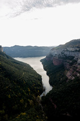 sunset in mountains in Barcelona