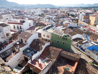 Fototapeta premium View of the old city of Denia in the south of Spain