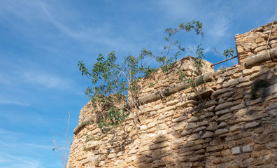 Naklejka premium Wall of the castle in Denia, Spain