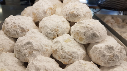 greek tranditional xmas sweets melomakarona kourampiedes