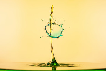 abstract background of splash of color water, collision of colored drops, the concept art