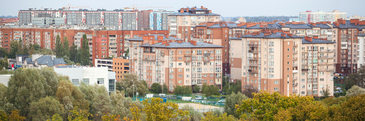 Obraz premium urban panorama of large apartment buildings