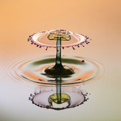 abstract background of splash of color water, collision of colored drops