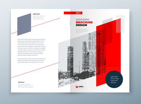 Brochure template layout design. Corporate business annual report, catalog, magazine, flyer mockup. Creative modern bright concept dynamic shape