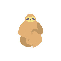 Vector illustration of cute character sloth