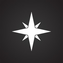 Christma star icon on black background for graphic and web design, Modern simple vector sign. Internet concept. Trendy symbol for website design web button or mobile app