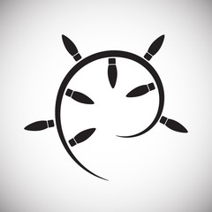 Christmas bulbs icon on white background for graphic and web design, Modern simple vector sign. Internet concept. Trendy symbol for website design web button or mobile app