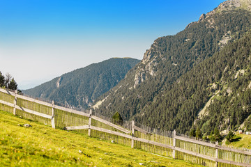 Wooden Fence in Mountains